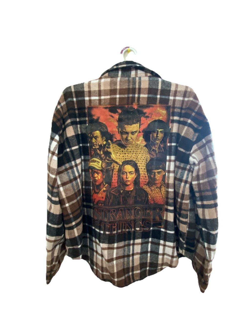 Stranger Things Men’s Fall Flannel Size XXL Button Up Netflix Halloween
